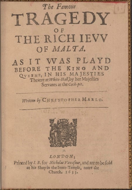 Jew of Malta title page